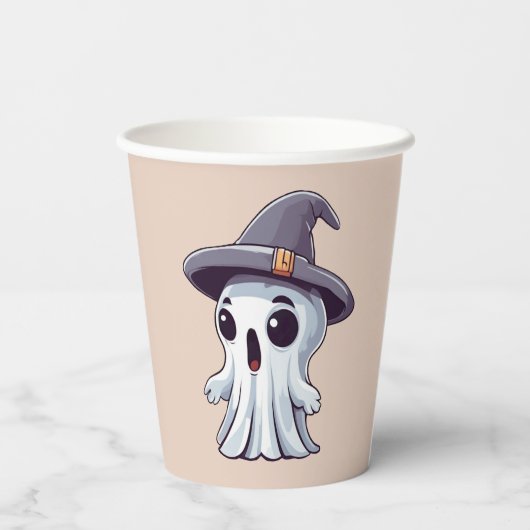 Halloween: Geist mit Hut - 紙コップ (裏面)