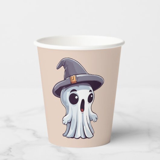 Halloween: Geist mit Hut - 紙コップ (正面)