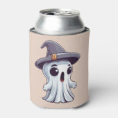 Halloween: Geist mit Hut - 缶クーラー (缶正面)