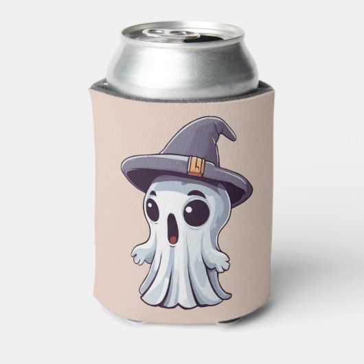 Halloween: Geist mit Hut - 缶クーラー (缶裏面)