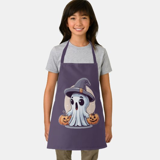 Halloween: Geist mit Kürbissen - エプロン (インサイチュ)