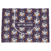Halloween: Geist mit Kürbissen - ラージペーパーバッグ (正面)