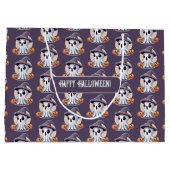 Halloween: Geist mit Kürbissen - ラージペーパーバッグ (裏面)