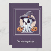 Halloween: Geist mit Kürbissen - 招待状 (正面/裏面)