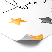 Halloween gender neutral baby shower welcome sign ポスター (角)