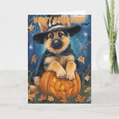 Halloween German Shepherd Dog シーズンカード (正面)