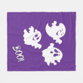 Halloween Ghost  フリースブランケット (正面(横))