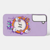 Halloween Ghost and Candy Wreath in Purple Samsung Galaxyケース (裏面横)
