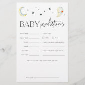 Halloween Ghost Baby Shower Predictions Game Sheet チラシ (正面)