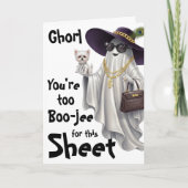 Halloween Ghost Boo Boujee Womens Happy Birthday カード (正面)