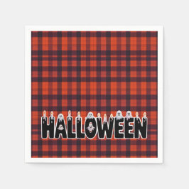 Halloween Ghost Candle Lettering スタンダードカクテルナプキン