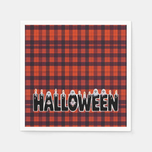 Halloween Ghost Candle Lettering スタンダードカクテルナプキン