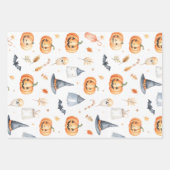 Halloween Ghost Candle Lettering ラッピングペーパーシート (正面3)