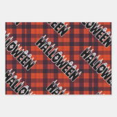 Halloween Ghost Candle Lettering ラッピングペーパーシート (正面)