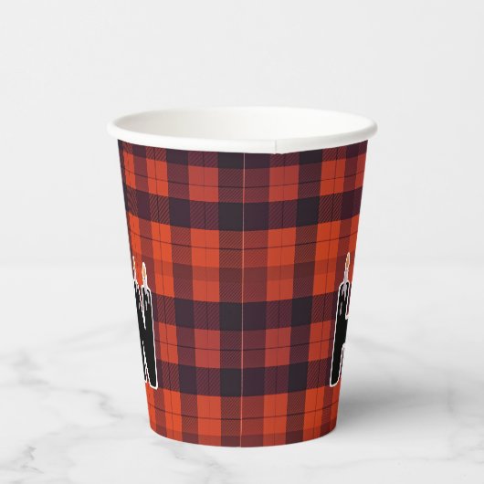 Halloween Ghost Candle Lettering 紙コップ (右)