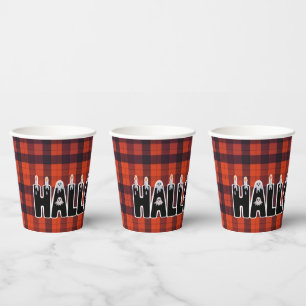 Halloween Ghost Candle Lettering 紙コップ