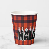 Halloween Ghost Candle Lettering 紙コップ (正面)