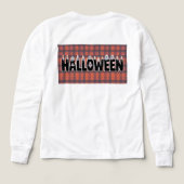 Halloween Ghost Candle Lettering Long Sleeve T (デザイン背面)