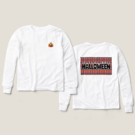 Halloween Ghost Candle Lettering Long Sleeve T