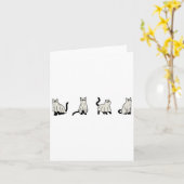 Halloween Ghost Cats Cute Cats In Ghost Costumes F カード (黄色い花)