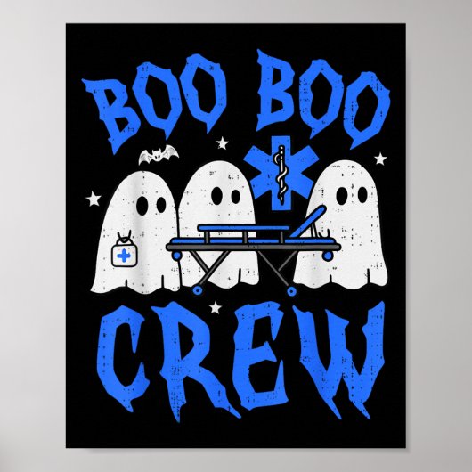 Halloween Ghost Ems Emt Paramedic Funny Emergency  ポスター (正面)