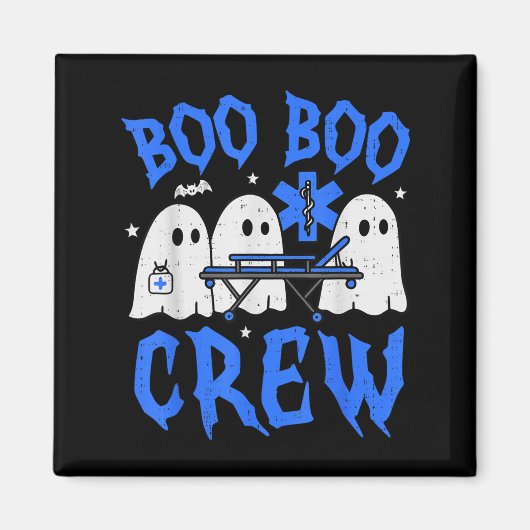 Halloween Ghost Ems Emt Paramedic Funny Emergency  マグネット (正面)