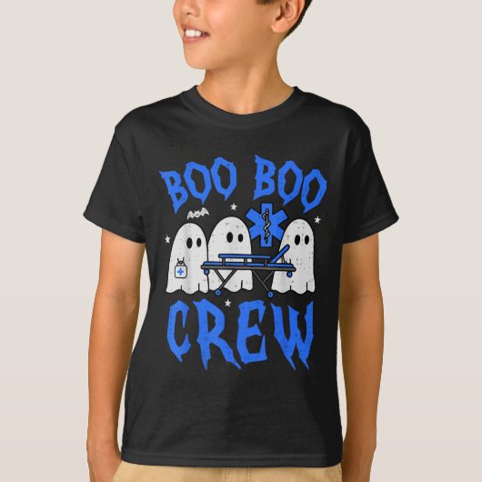 Halloween Ghost Ems Emt Paramedic Funny Emergency  Tシャツ (正面)