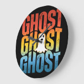 HALLOWEEN GHOST GHOST GHOST ラージ壁時計 (傾斜)