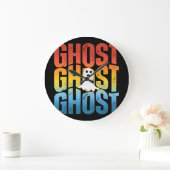 HALLOWEEN GHOST GHOST GHOST ラージ壁時計 (ホーム)
