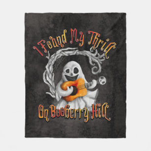 Halloween Ghost Guitar Booberry Hill フリースブランケット
