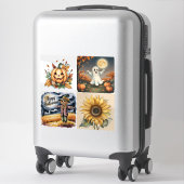 Halloween, Ghost, Jack-O-Lantern, Scarecrow, シール (スーツケース)