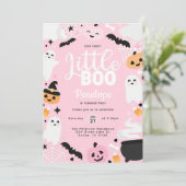 Halloween Ghost Little Boo 2nd Birthday Party 招待状 (スタンド正面)