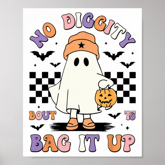 Halloween Ghost No Diggity Bout To G It Up Boy Kid ポスター (正面)