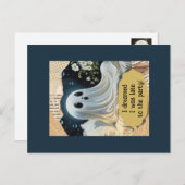 Halloween Ghost Party  インビテーションポストカード (正面/裏面)