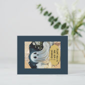 Halloween Ghost Party  インビテーションポストカード (スタンド正面)