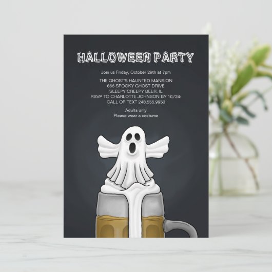 Halloween Ghost Party 招待状 (スタンド正面)