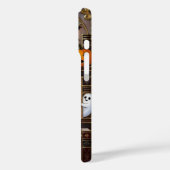 Halloween Ghost Phone Case Pumpkin Cat Bookshelf Case-Mate iPhoneケース (裏面 / 左)