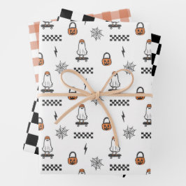 Halloween Ghost Skateboard Paper Sheets ラッピングペーパーシート