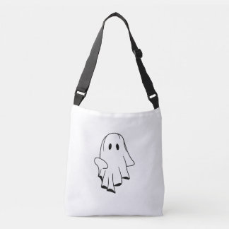 Halloween Ghost Tote Bag with Fixed Boo Design クロスボディバッグ