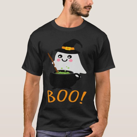 Halloween Ghosts with Magic Cauldron  Magic Potion Tシャツ (正面)