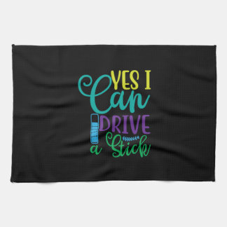Halloween Gift Yes I Can Drive A Stick キッチンタオル