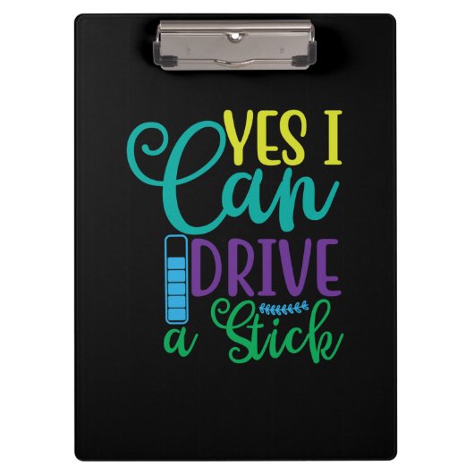 Halloween Gift Yes I Can Drive A Stick クリップボード (正面)