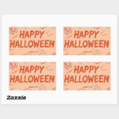Halloween giftsticker, Minimalist Modern halloween 長方形シール (シート)