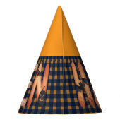 Halloween Gingham Lettering パーティーハット (裏面)