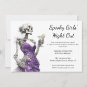 Halloween Girls Night Out | Spooky Cocktail Party 招待状 (正面)