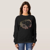 Halloween Glow Pumpkin Sweatshirt Womens スウェットシャツ (正面フル)
