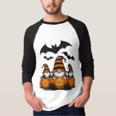Halloween Gnome 3/4 Sleeve Raglan T-Shirt Tシャツ (正面)