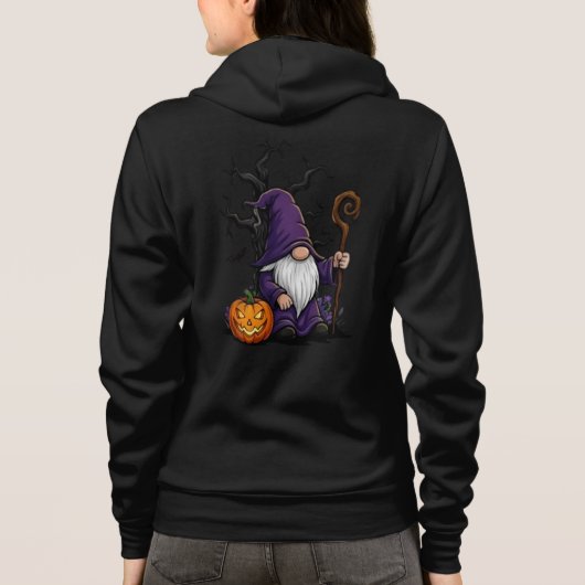 Halloween Gnome Adult Full-Zip Hoodie パーカ (裏面)