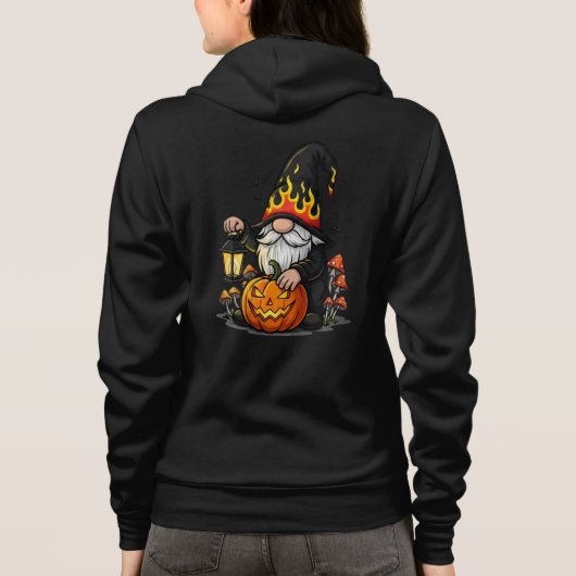 Halloween Gnome Adult Full-Zip Hoodie パーカ (裏面)