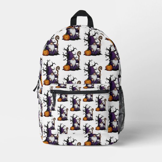 Halloween Gnome Backpack プリントバックパック (正面)